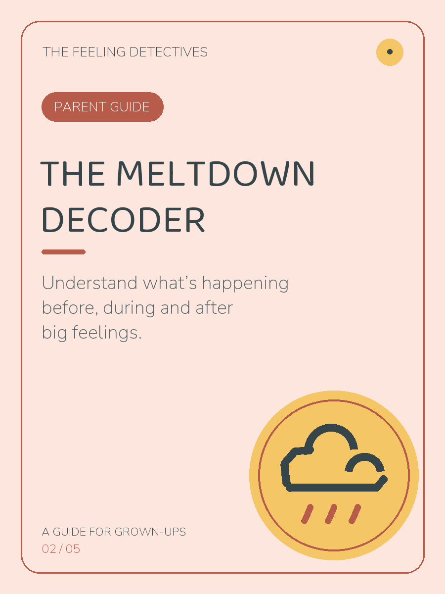 Cover of The Meltdown Decoder — a calm guide to overwhelm, shutdowns and explosive reactions