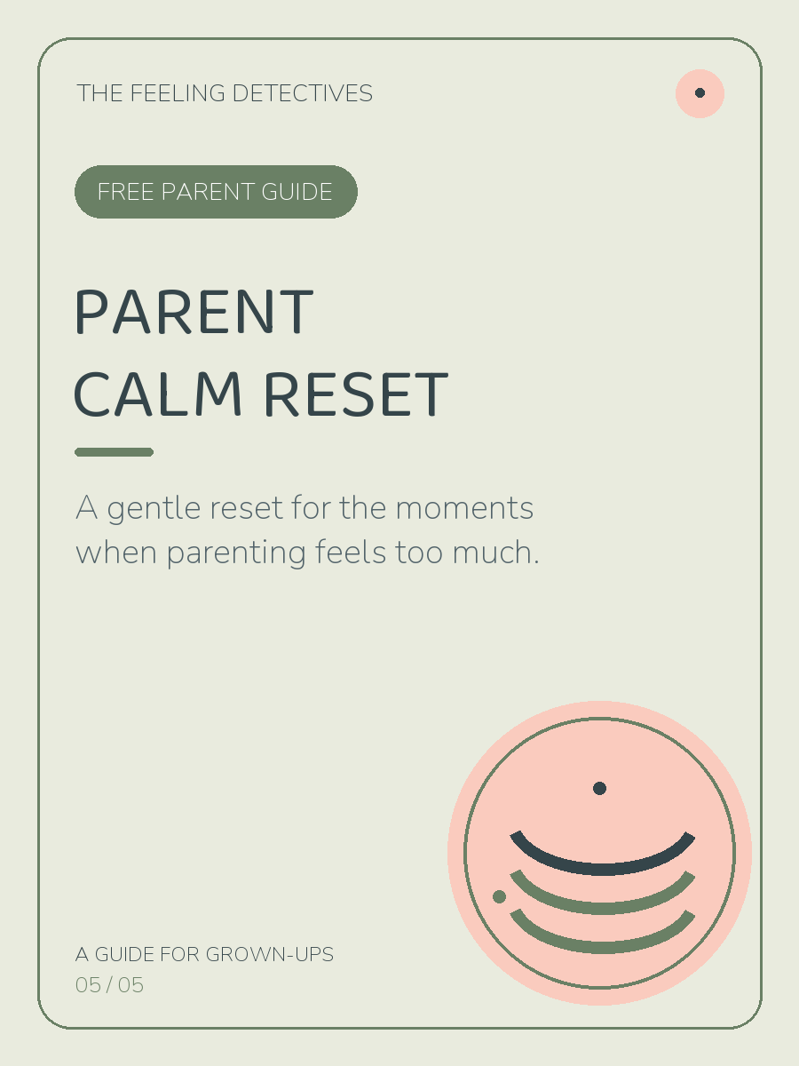 Parent Calm Reset guide cover — A gentle reset for the moments when parenting feels too much